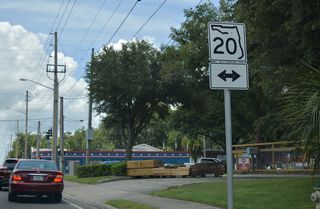 SR 20 branches southeast from U.S. 441 (NW 13th Street) along NW 6th Street south en route to SR 24/26 (University Avenue).