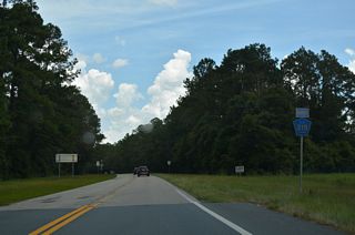 The northbound beginning of Clay County Road 215.