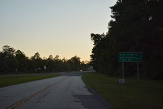 CR 215 ties into SR 16 between the Avenue D and Main Gates to Camp Blanding.