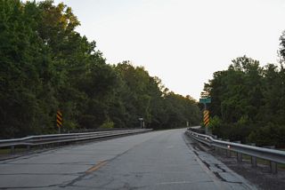 Continuing southwest into the Camp Blanding Military Reservation, CR 215 spans the South Fork of Black Creek.