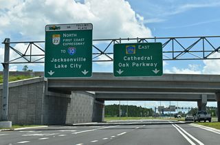 Cathedral Oak Parkway / Clay County Road 216 east at the First Coast Expressway