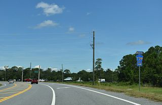 CR 739 (Henley Road) stems 3.26 miles north from CR 218 along Lake Asbury to CR 209.
