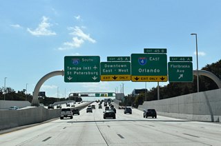 $227.5 million road work started in May 2023 and running through early 2027 reconstructs the Downtown Interchange with Interstate 4 to provide additional ramp capacity and address weaving traffic patterns (FDOT, 2024b).