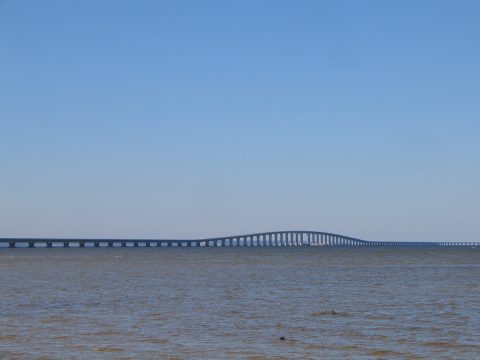 Garcon Point Bridge beyond Redfish Cove