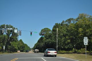 SR 391 turned northwest from Harrison Avenue onto Airport Road 0.143 miles beyond U.S. 231.