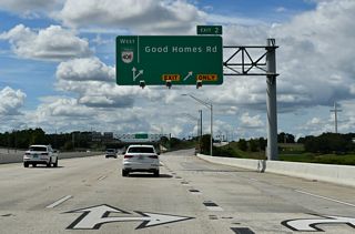 Exit 2 leaves SR 408 westbound. Good Homes Road serves eastern reaches of Ocoee via connections with Old Winter Garden Road, White Road and SR 438 (Silver Star Road). 