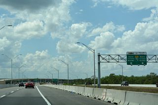 Florida's Turnpike doubles as a commuter route north from Kissimmee to Orlando and Minneola. The mainline joins Orlando with I-75 north to Ocala and Atlanta, Georgia and south to Fort Lauderdale and Miami.