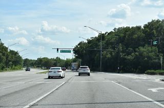 The succeeding traffic light along John Young Parkway southbound is with the access road to the First Baptist Church complex.