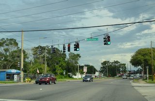 CR 424 (Edgewater Drive) expands from a two lane road into a five lane boulevard east from Clarcona-Ocoee Road. The ensuing intersection joins Edgewater Drive with All American Boulevard south to U.S. 441 and north to SR 434 at Kennedy Boulevard (CR 438A) east to Eatonville.