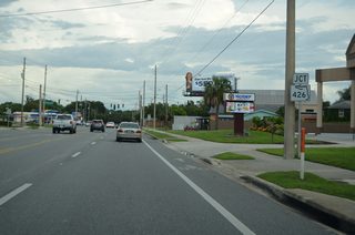 Passing just east of Lake Fairview, Edgewater Drive approaches the west end of SR 427 (Fairbanks Avenue).