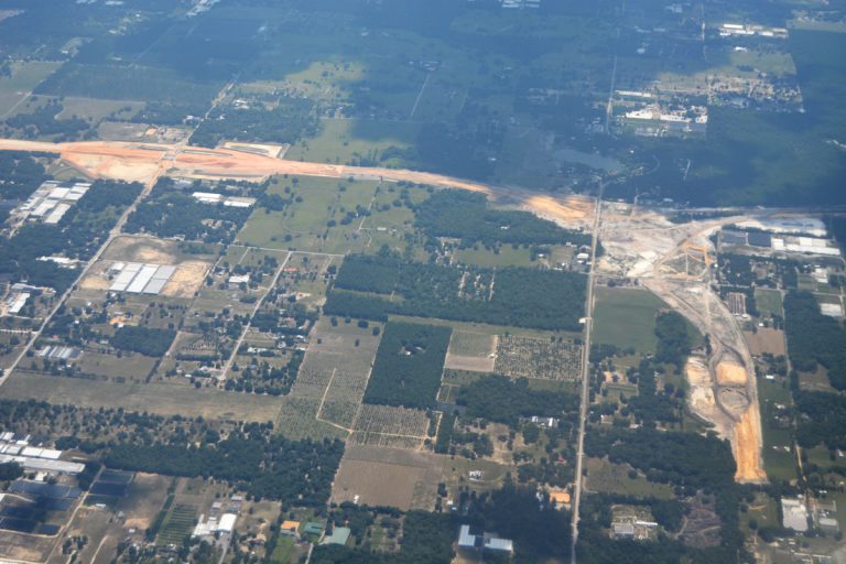Aerial of Wekiva Parkway construction