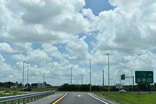 Following the Breezewood style connection to Florida's Turnpike along the Consulate Drive off-ramp.