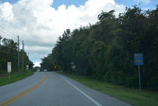 Lake County Road 561 travels just west of Sugarloaf Mountain, the highest point on peninsular Florida along a winding course.