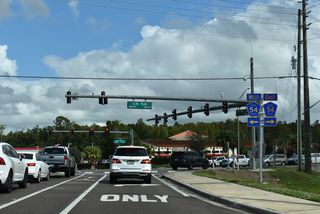 County Road 54 (Wesley Chapel Boulevard) arcs 5.06 miles southwest to become SR 54 at the west end of SR 56. The western section of SR 54 is a major route connecting Interstate 75 with Land O' Lakes, Odessa and New Port Richey.