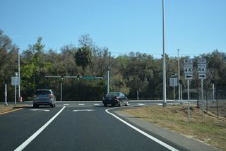 A cross peninsular highway, SR 44 travels east to Wildwood and Leesburg, and from U.S. 441 at Tavares to DeLand and New Smyrna Beach in Volusia County.