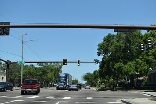 Unmarked from 49th Street N, 5th Avenue N is part of U.S. 19 ALT between U.S. 92 (4th Street S) outside Downtown St. Petersburg and Tyrone Boulevard at 59th Street N.