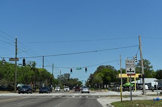 Starting from Bayshore Drive in Downtown St. Petersburg, Central Avenue (CR 150) heads west across the city to Treasure Island Causeway to the city of Treasure Island.