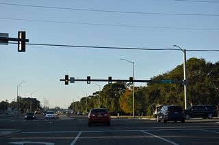 Traffic lights were added along SR 688 (Ulmerton Road) at Wilcox Road west in 2017.