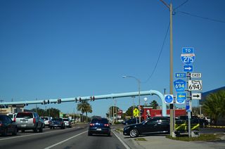 SR 694 follows Park Boulevard east 2.69 miles to a SPUI with U.S. 19 and Gandy Boulevard northeast 1.84 miles to Interstate 275.