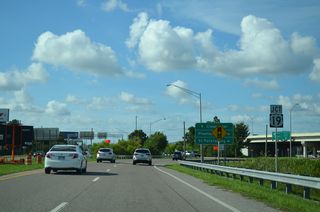 SR 693 concludes at U.S. 19 where 66th Street N shifts to the east side frontage road.