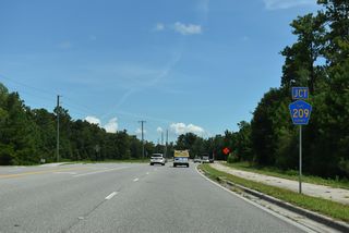 CR 209 ties into CR 739 (Henley Road) northwest from U.S. 17 near Green Cove Springs.