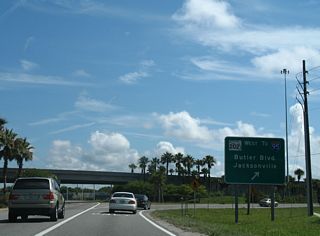 The westbound beginning of SR 202 from SR A1A (3rd Street) south.
