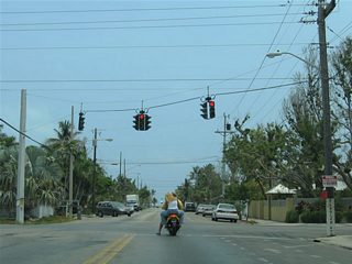 White Street south at Flagler Avenue (Monroe County C5A). Flagler Avenue comprises an east-west through route between White Street and South Roosevelt Boulevard (SR A1A) at Cow Key Channel.