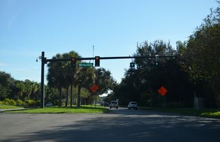Central Florida Parkway east at the main entrance to Sea World.