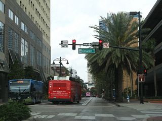 Magnolia Avenue north at Church Street in Downtown Orlando.