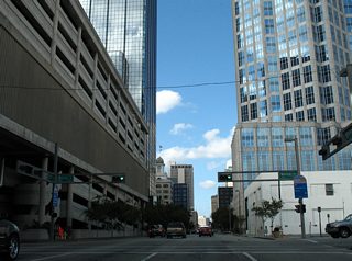 Whiting Street passes under the Old Fort Brooke Municipal Parking garage just west of Florida Avenue.