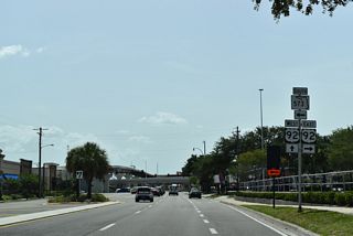 SR 573 heads 1.83 miles south along Dale Mabry Highway between Gandy Boulevard and the main gate to Mac Dill Air Force Base.