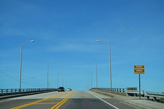 North Boulevard crosses the Hillsborough River on the Eugene Holtsinger Bridge.