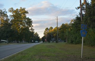 CR 77A (Falling Waters Road) enters the city of Chipley at the forthcoming intersection with CR 280 (Brickyard Road).