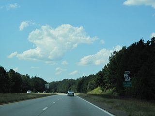 SR 10 Loop runs along a rural stretch to the north of Barber Creek.