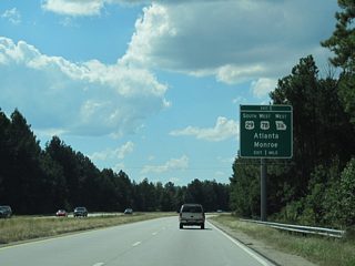 U.S. 29 south / U.S. 78 west part ways with SR 10 Loop and combine with SR 316 west from Exit 1 in a mile.
