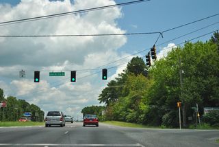 SR 18 (Gray Highway) east meets Lite-N-Tie Road at a signalized intersection.