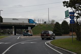 Six Flags Parkway north at a the half diamond interchange (Exit 47) with Interstate 20 east.