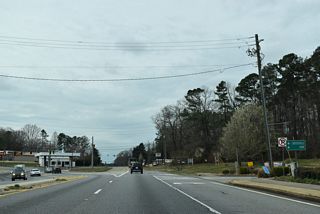 SR 20 west shifts onto Knox Bridge Highway as Marietta Highway (Old SR 5) turns south to Holly Springs.