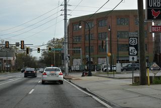 U.S. 23 and Georgia State Route 42 south on Moreland Avenue in East Atlanta