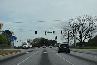 Interstate 675 parallels U.S. 23/SR 42 south from I-285 to the unincorporated community of Rex.