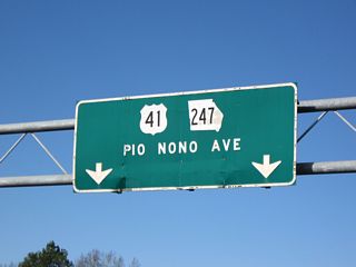 SR 247 overlaps with U.S. 41 (Pio Nono Avenue) 5.32 miles north to U.S. 41BU (Vineville Avenue). The state route concludes in 7.21 miles at I-75.