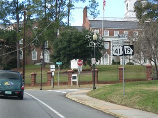 U.S. 41BU/SR 19 west along Georgia Avenue after the turn off Spring Street south.