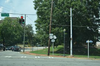 U.S. 41BU/SR 19 southbound at the turn from College Street north onto Georgia Avenue east.