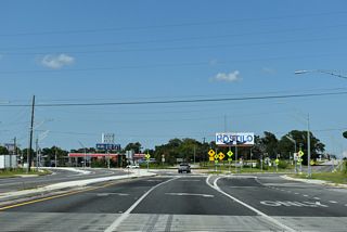 U.S. 41/129 split at a roundabout built in place of the two-wye intersection at Houston Avenue in south Macon.