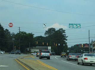 U.S. 129/SR 11-49 continue northeast along North Avenue to Gray Highway at 2nd Street (U.S. 129 ALT/SR 22).