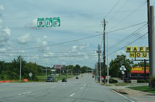 U.S. 129/SR 11-87 combine 0.65 miles southeast along Riverside Drive from SR 19 (Spring Street) to U.S. 23/80 (Martin Luther King, Jr. Boulevard) in Macon.