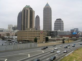 Several additional high rises were constructed at Midtown Atlanta near these overlooking the Downtown Connector.