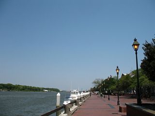 Rousakis Plaza between Bull and Abercorn Streets.