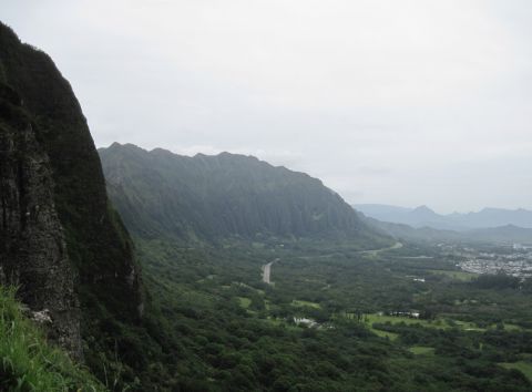 I-H3 from the Old Pali Highway Lookout above Route 61