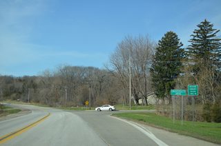 University Drive stems 1.3 miles north from Iowa 22 to the commercial strip of U.S. 61 in northeast Muscatine. Colorado Street connects with University Drive nearby from Muscatine Community College.